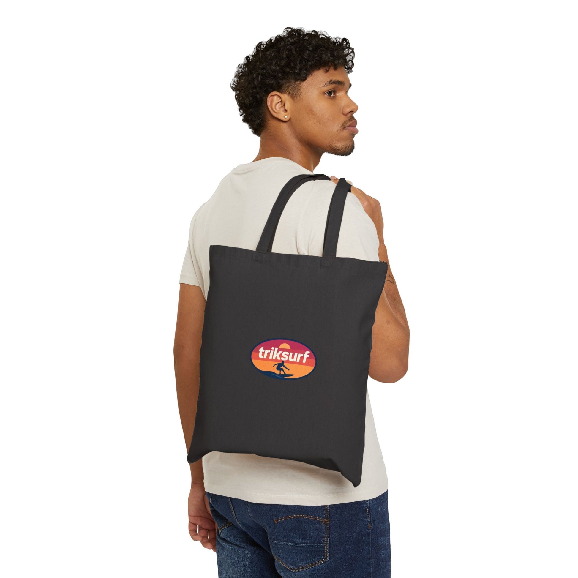 Surf Logo Canvas Tote Bag — Trik Surf Eco-Friendly Beach Tote Printify
