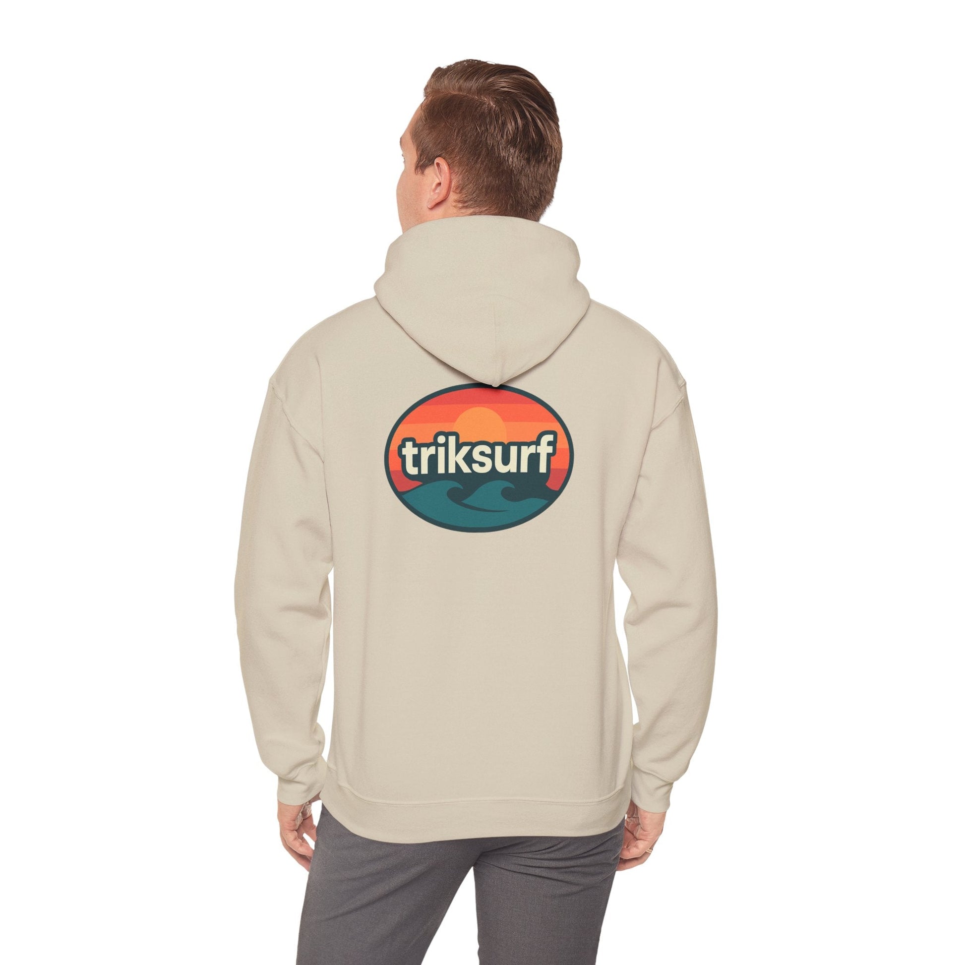 Surf-Inspired Unisex Hooded Sweatshirt, Cozy Beachwear, Summer Essentials, Outdoor Adventure Gear, Gift for Surfers Printify