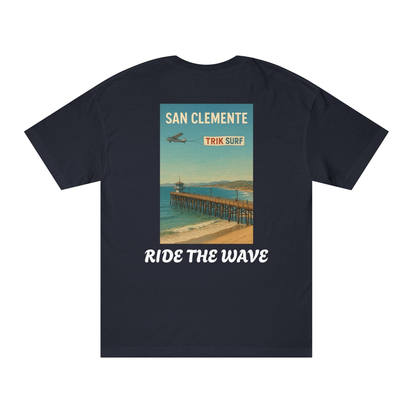 San Clemente Surf Tee — "Ride the Wave" Beach Graphic T-Shirt Printify