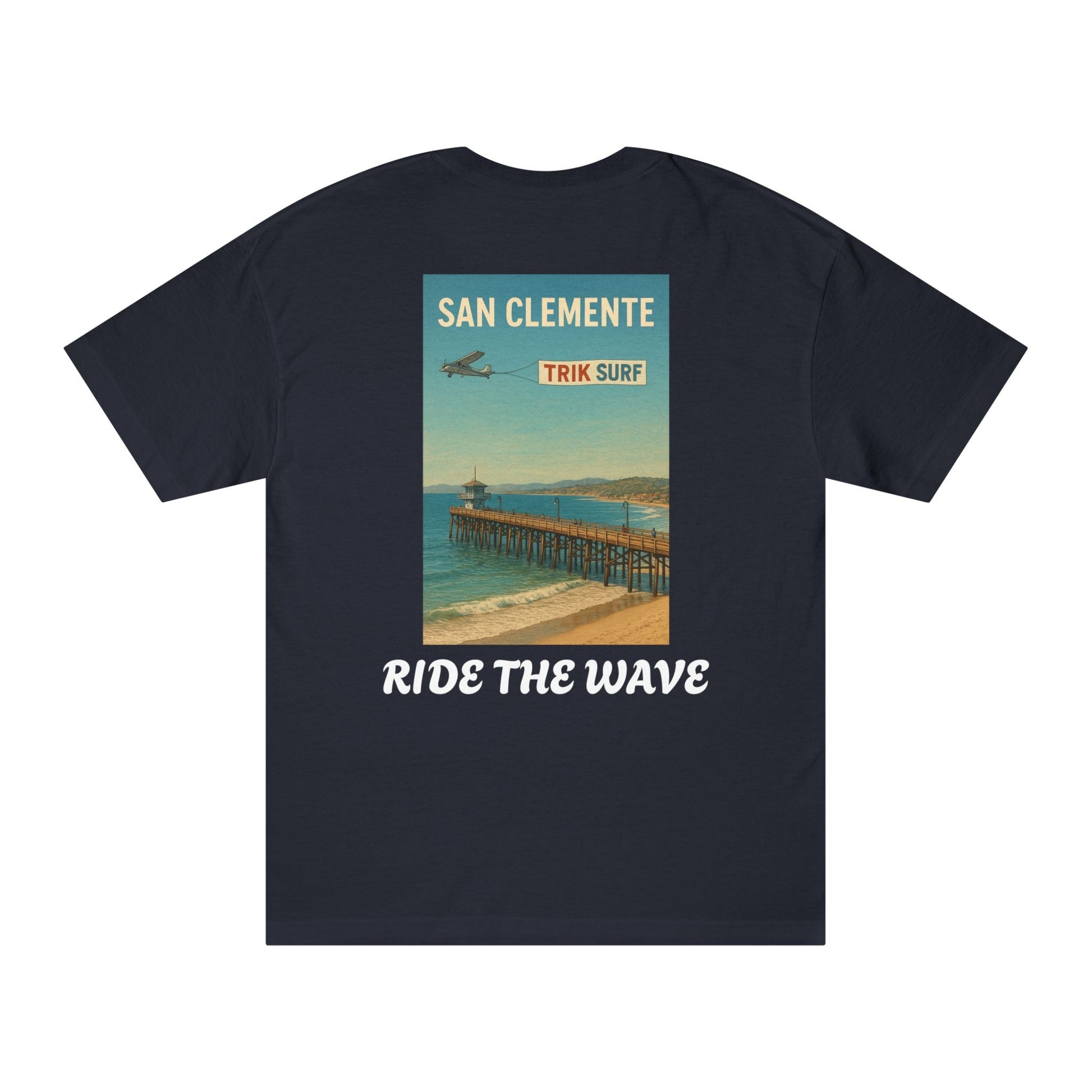 San Clemente Surf Tee — "Ride the Wave" Beach Graphic T-Shirt Printify