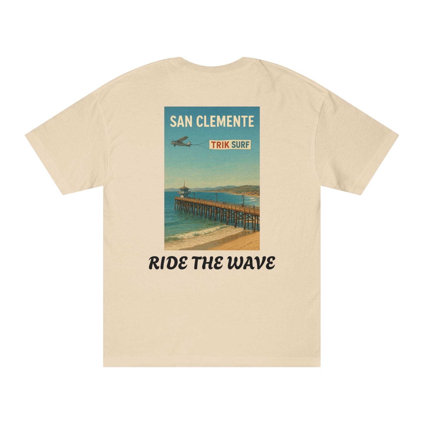 San Clemente Surf Tee — "Ride the Wave" Beach Graphic T-Shirt Printify