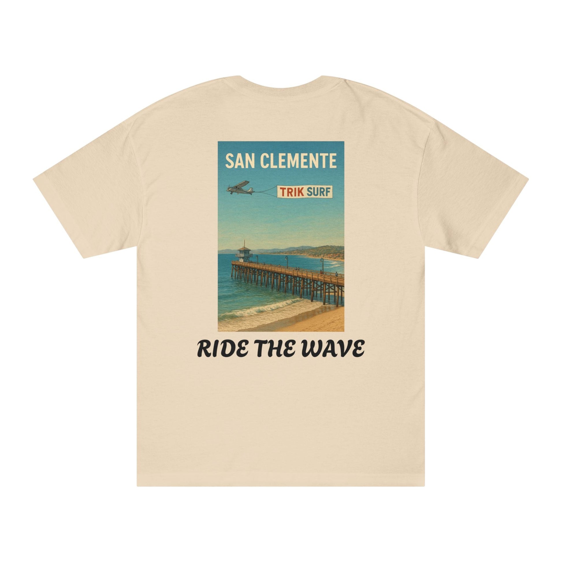 San Clemente Surf Tee — "Ride the Wave" Beach Graphic T-Shirt Printify