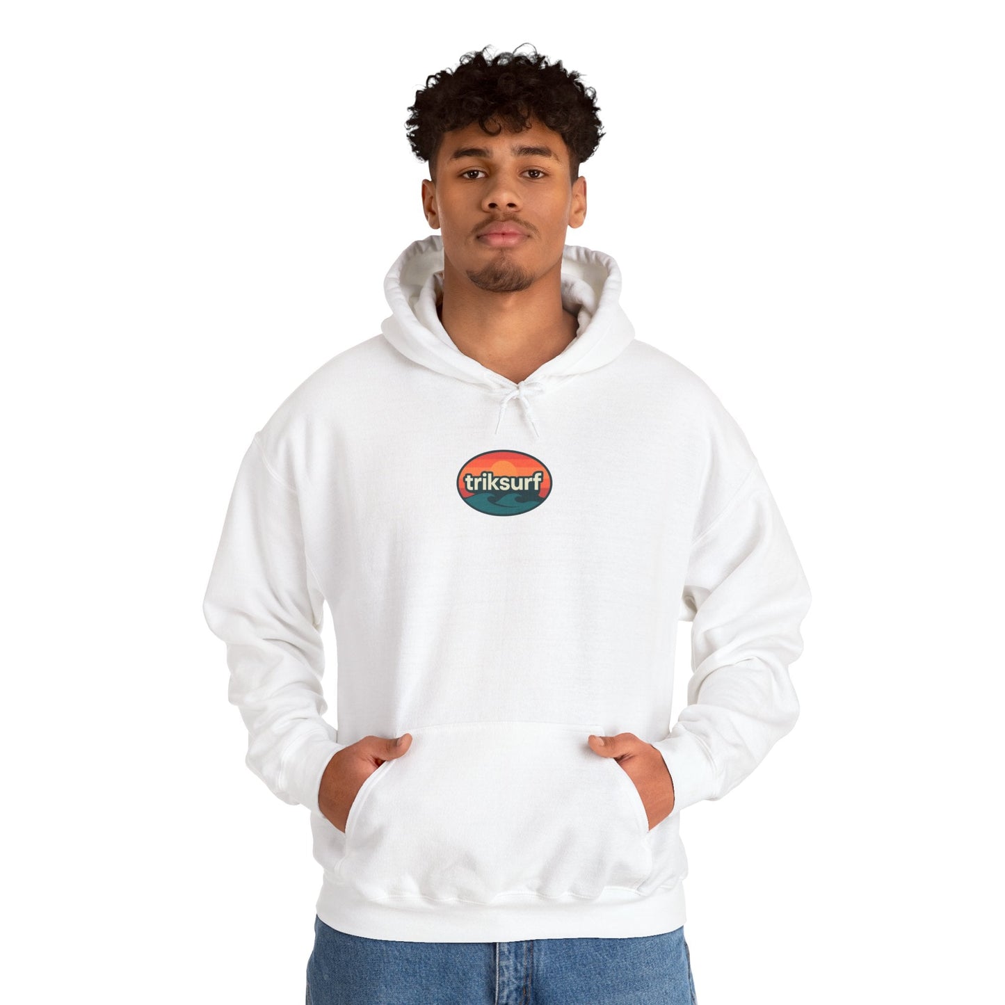 Surf-Inspired Unisex Hooded Sweatshirt, Cozy Beachwear, Summer Essentials, Outdoor Adventure Gear, Gift for Surfers Printify