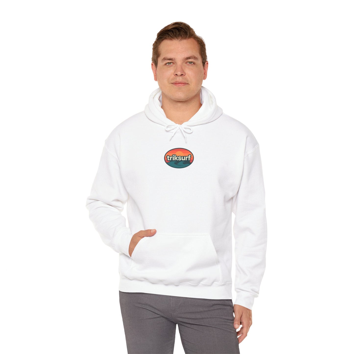 Surf-Inspired Unisex Hooded Sweatshirt, Cozy Beachwear, Summer Essentials, Outdoor Adventure Gear, Gift for Surfers Printify