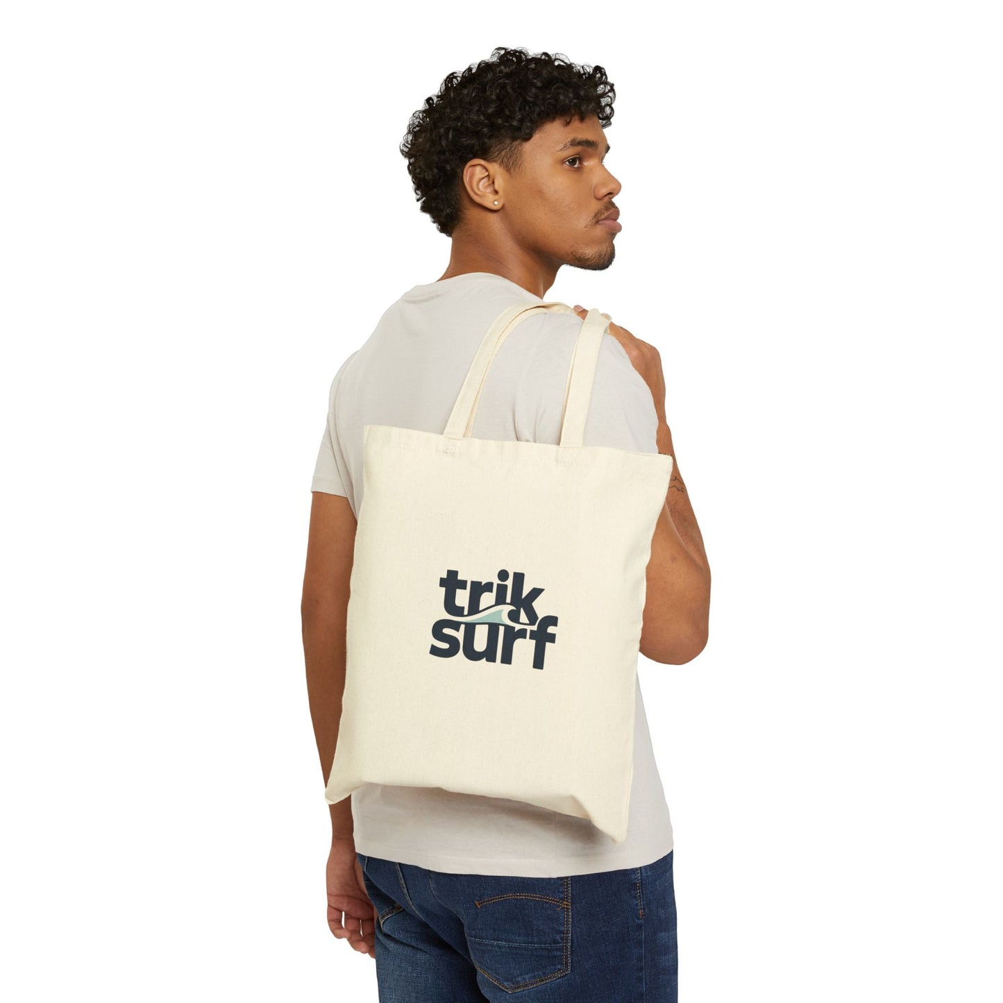 Surf Logo Canvas Tote Bag — Trik Surf Eco-Friendly Beach Tote Printify