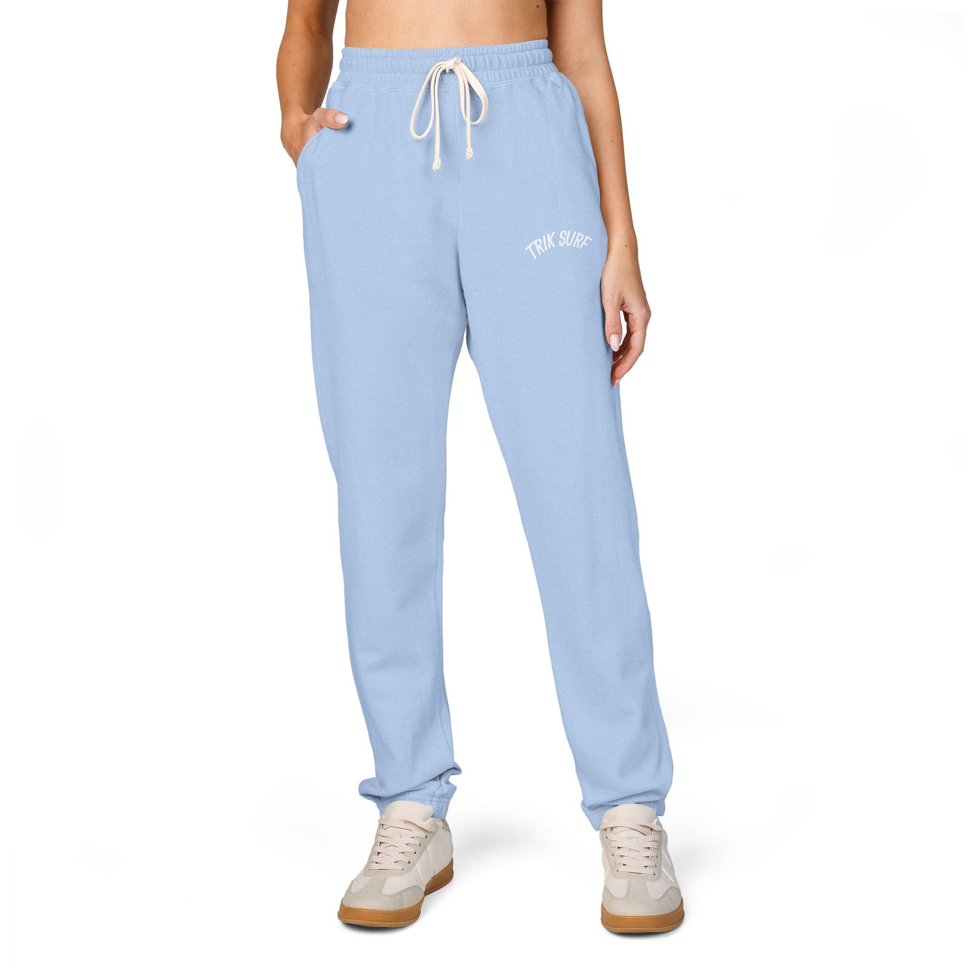 Chic Unisex Garment-Dyed Fleece Sweatpants for Comfort & Style Printify