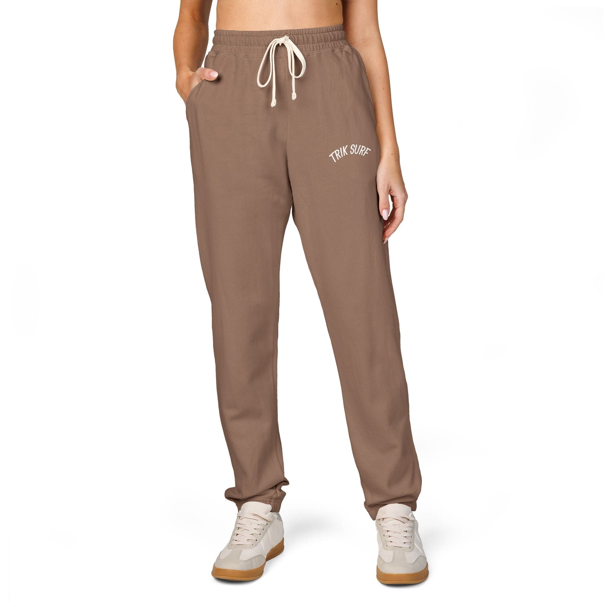 Chic Unisex Garment-Dyed Fleece Sweatpants for Comfort & Style Printify