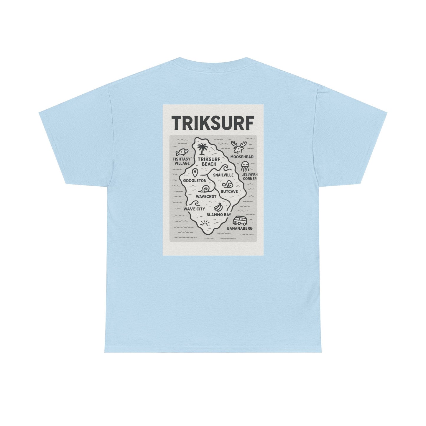 Beach Vibes Unisex Heavy Cotton Tee - TrikSurf Map Design Printify