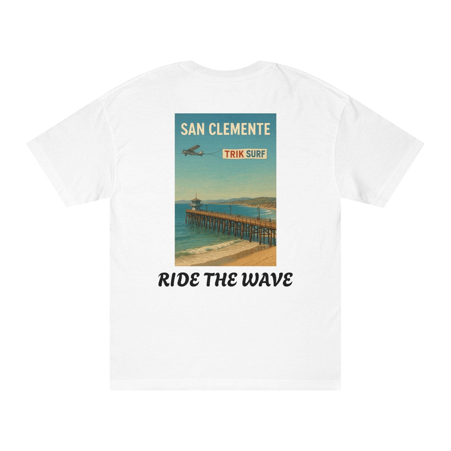 San Clemente Surf Tee — "Ride the Wave" Beach Graphic T-Shirt Printify