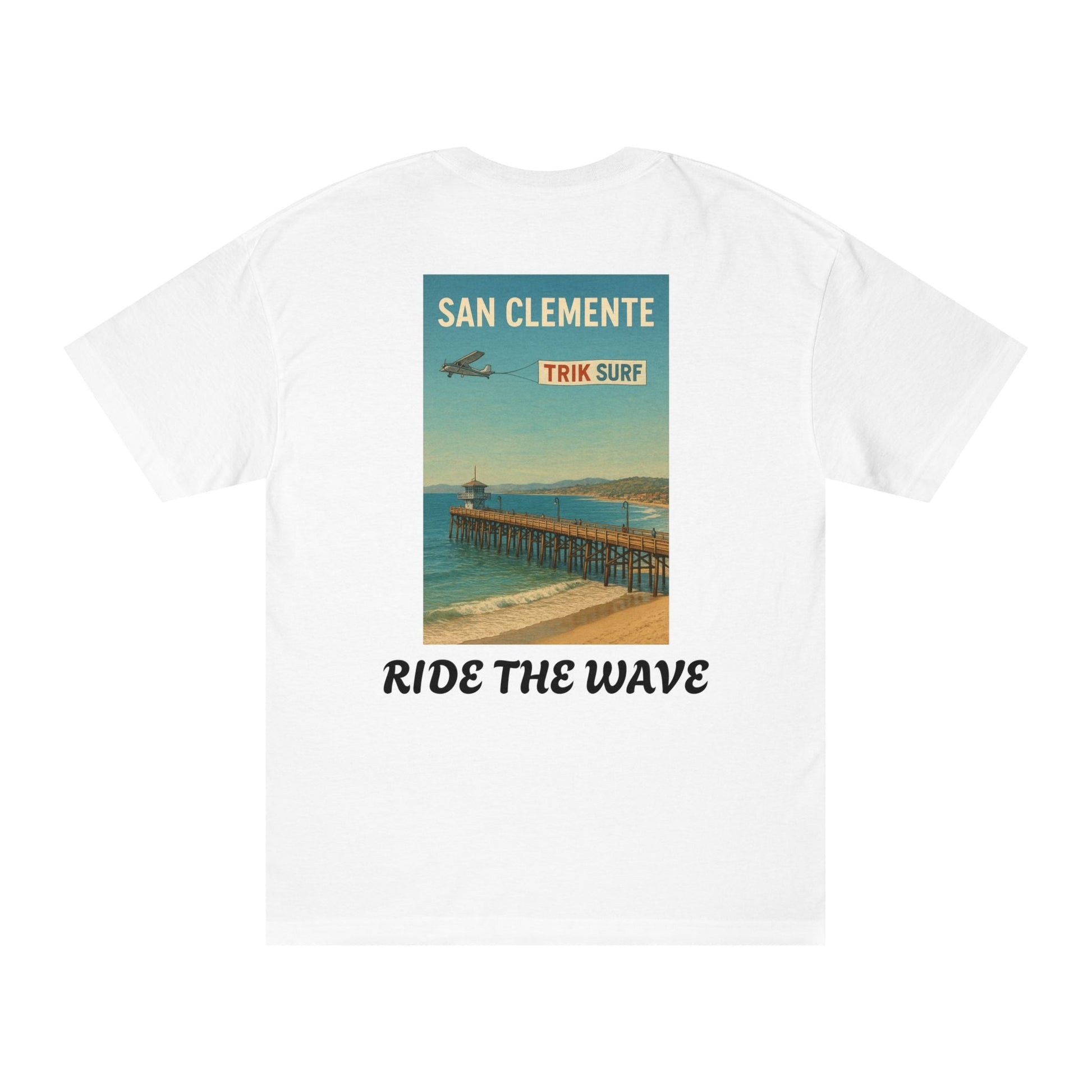 San Clemente Surf Tee — "Ride the Wave" Beach Graphic T-Shirt Printify
