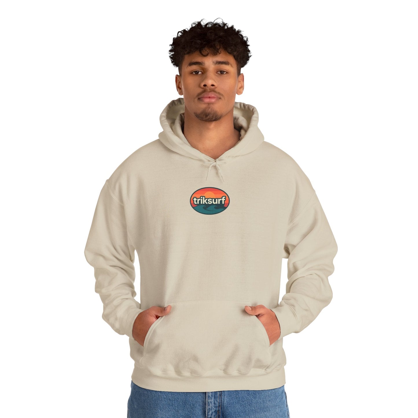 Surf-Inspired Unisex Hooded Sweatshirt, Cozy Beachwear, Summer Essentials, Outdoor Adventure Gear, Gift for Surfers Printify