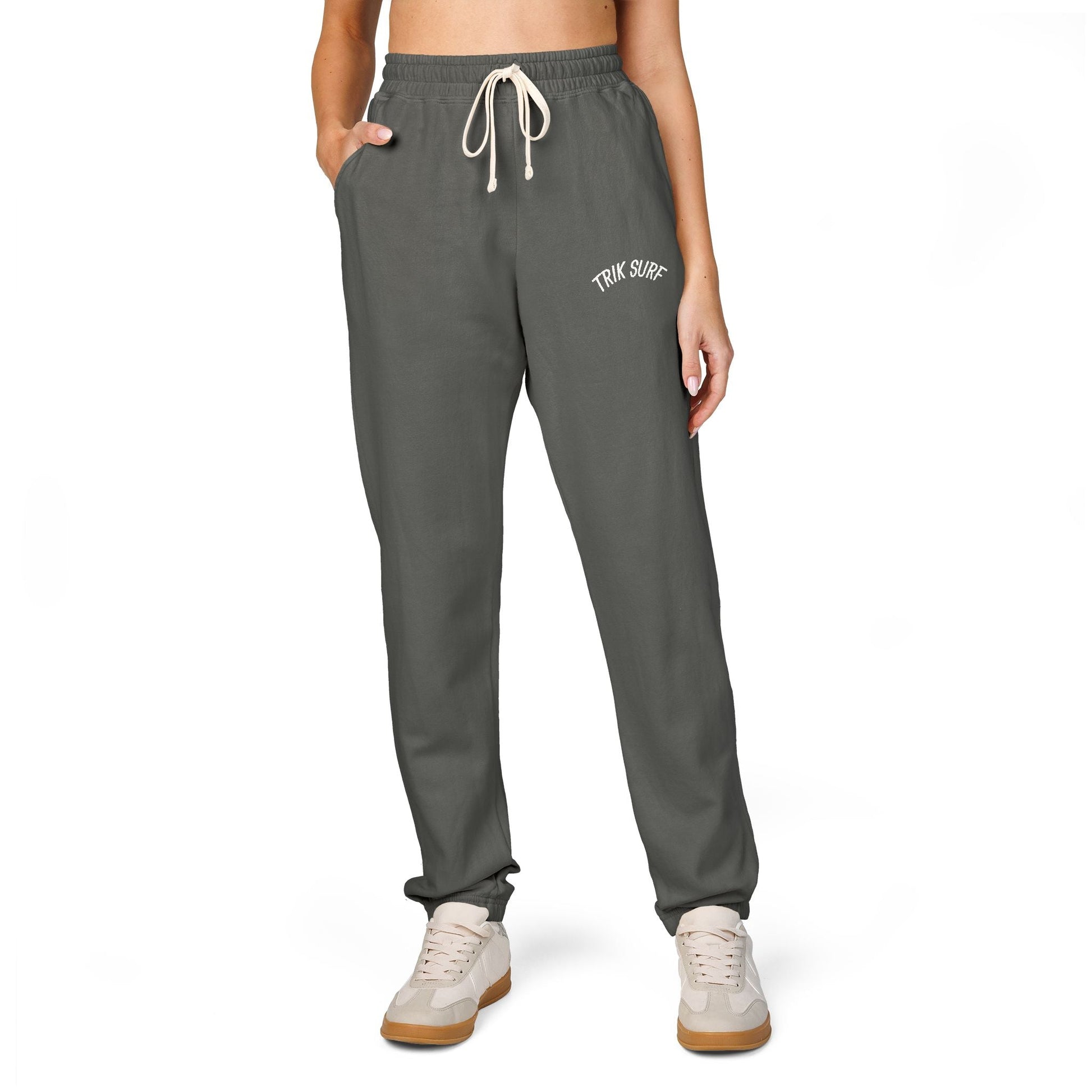 Chic Unisex Garment-Dyed Fleece Sweatpants for Comfort & Style Printify
