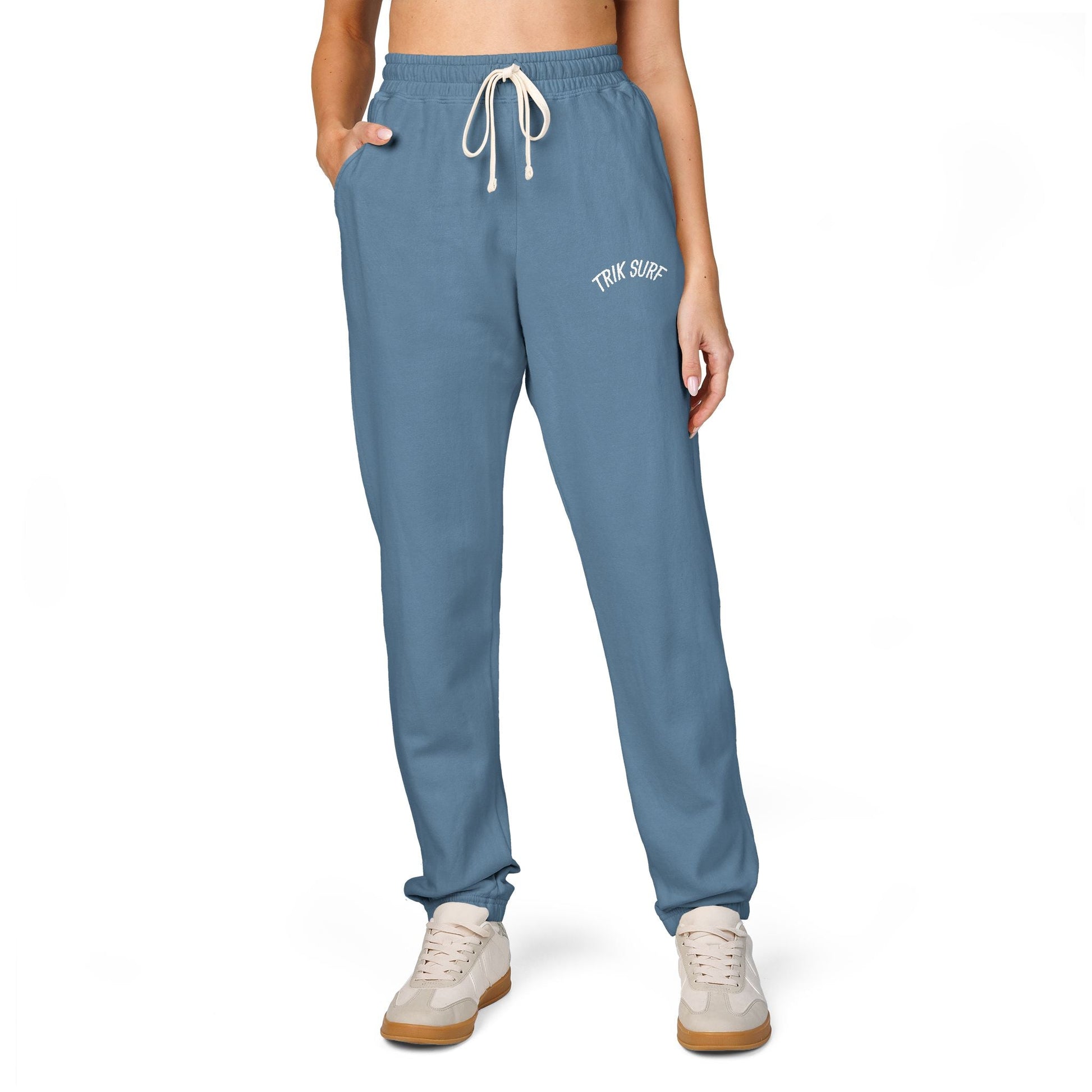 Chic Unisex Garment-Dyed Fleece Sweatpants for Comfort & Style Printify
