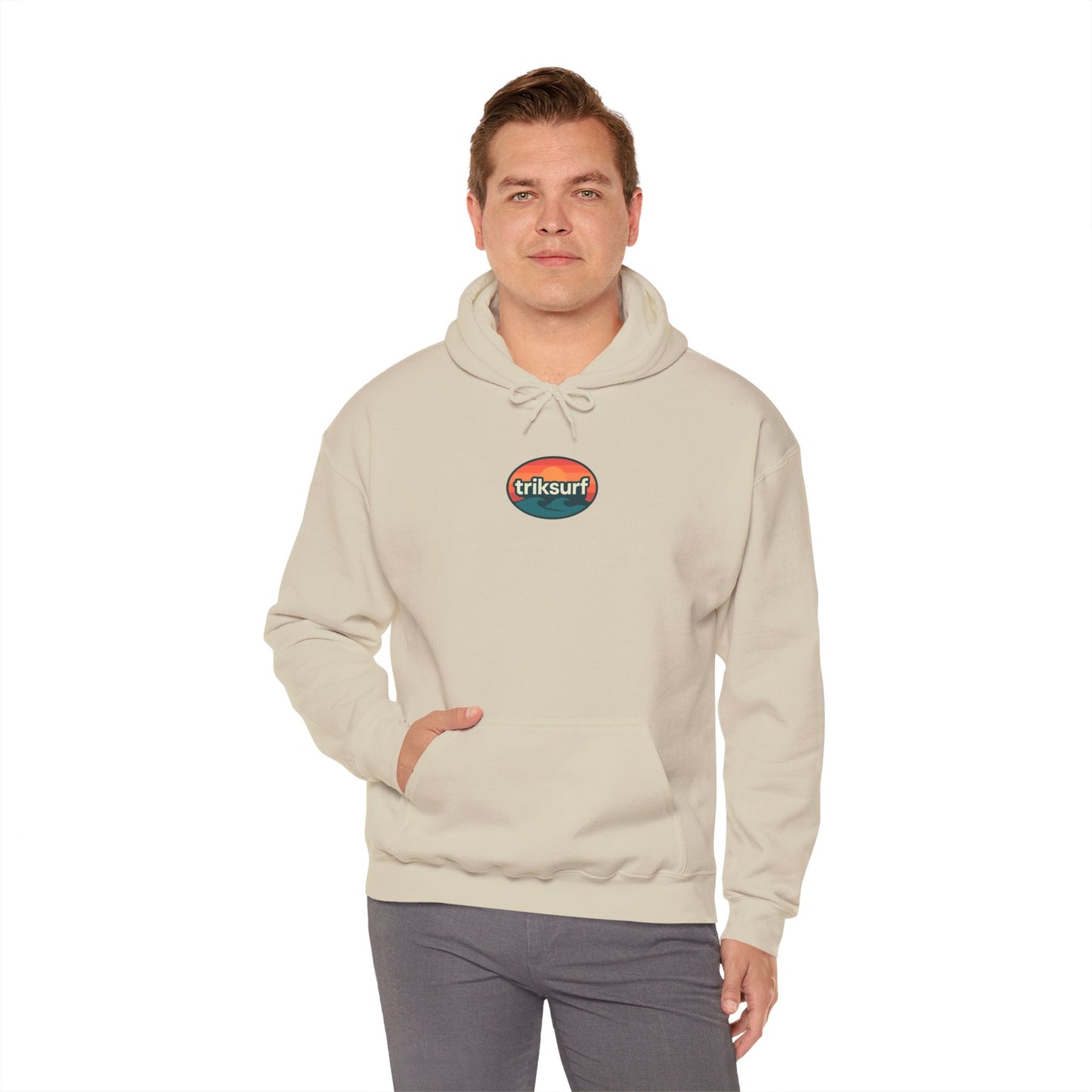 Surf-Inspired Unisex Hooded Sweatshirt, Cozy Beachwear, Summer Essentials, Outdoor Adventure Gear, Gift for Surfers Printify
