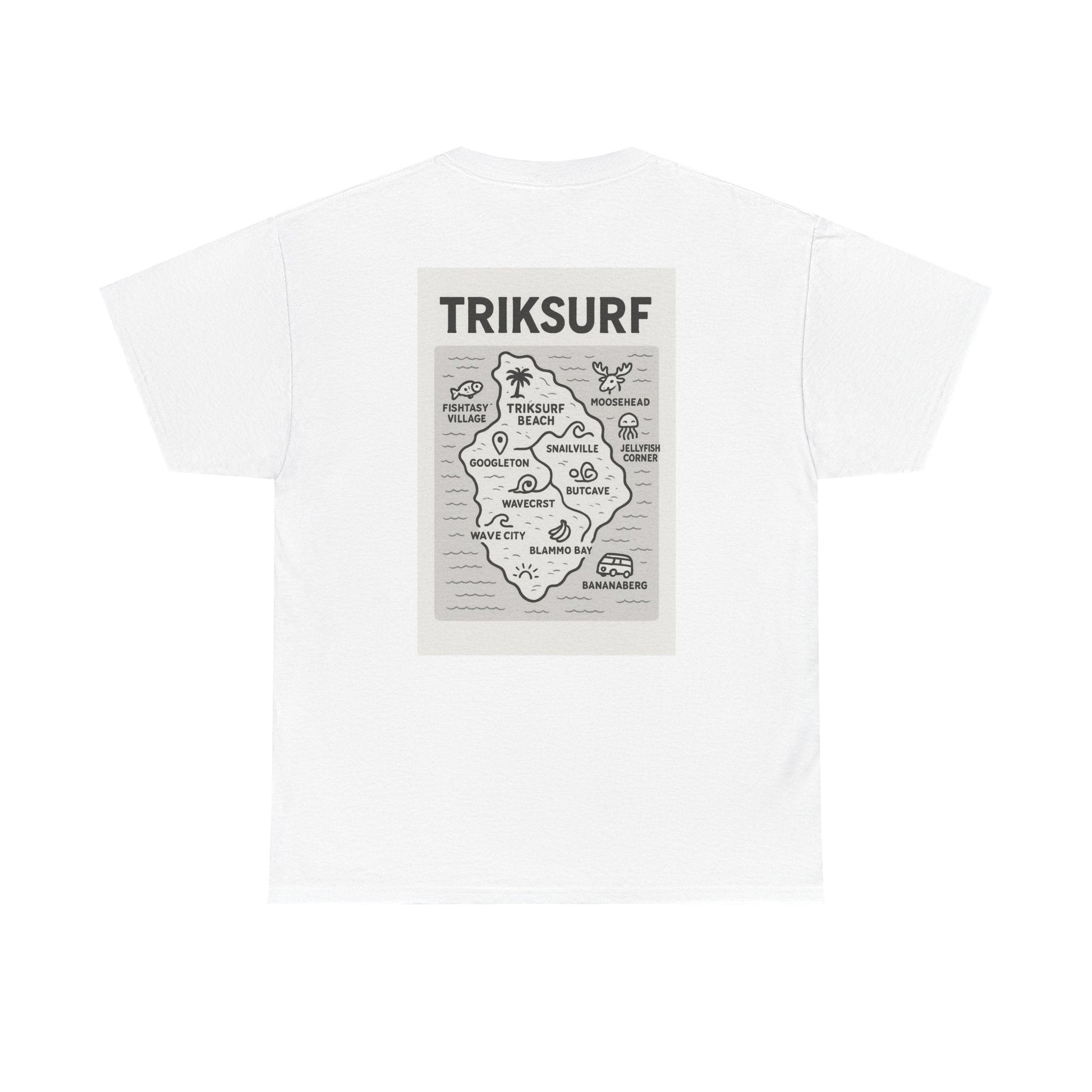 Beach Vibes Unisex Heavy Cotton Tee - TrikSurf Map Design Printify